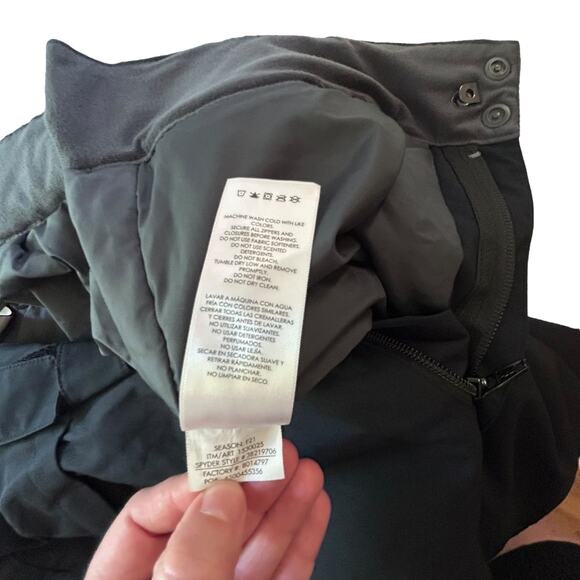 Spyder Snow Pants Men's M Black Insulated Nylon Ski Trousers Water Resistant - Picture 11 of 13